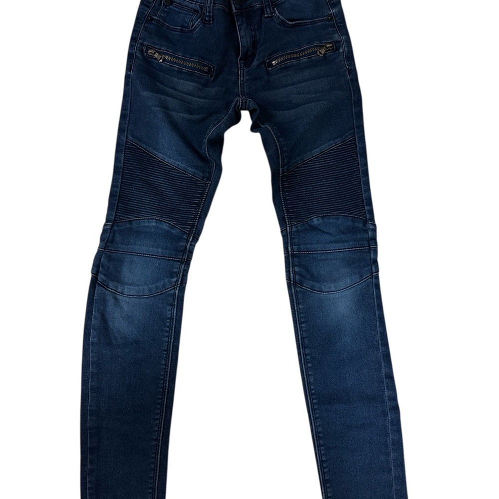 Hudson Jeans Dark Blue Moto zipper  Skinny Jeans for Kids